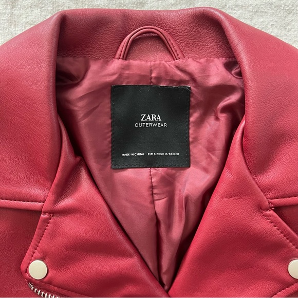 Zara Faux Leather Moto Jacket - Picture 4 of 5